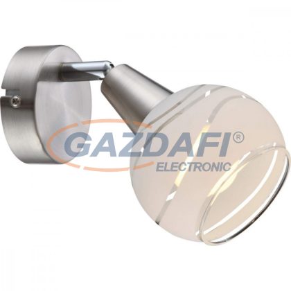   GLOBO 54341-1 ELLIOTT Fali lámpa, LED 5W, E14, 3000 K, 320 Lm, nikkel matt, króm, üveg