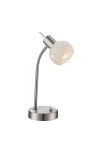 GLOBO 54341-1T ELLIOTT Asztali lámpa, LED 5W, E14, 3000 K, 320 Lm, nikkel matt, üveg