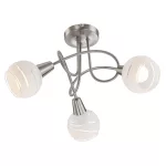   GLOBO 54341-3 ELLIOTT Mennyezeti lámpa, LED 5W, 3x E14, 3000 K, 3x 320 Lm, nikkel matt, üveg