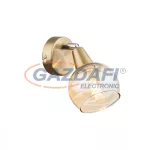   GLOBO 54346-1 Lara Fali lámpa, LED 4W, E14, 3000 K, 320 Lm, antik arany, króm, üveg