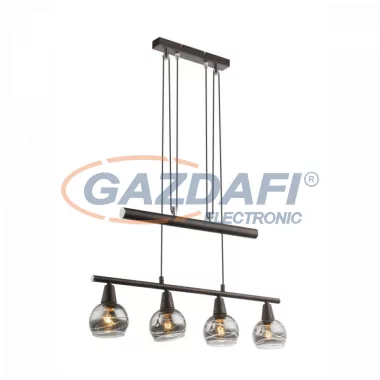GLOBO 54347-4Z Isla Függesztékes lámpa, LED 4W, 4x E14, 3000 K, 4x 196 Lm, bronz, üveg