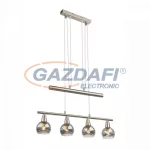   GLOBO 54348-4Z Roman Függesztékes lámpa, LED 4W, 4 x E14, 3000 K, 4x 200 Lm, nikkel matt, üveg