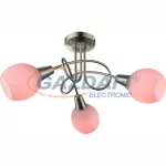   GLOBO 54351-3RGB Elliott Mennyezeti lámpa, RGBW LED 3,5W, 3x E14, 3x 180 Lm, nikkel matt, üveg