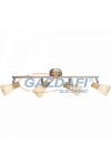 GLOBO 54352-4 GYLFI Mennyezeti lámpa, 40W, 4x E14, faipari, nikkel matt, üveg