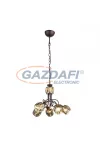 GLOBO 54357-5H INDIANA Függeszték ,40W , 5x E14 , 3000 K , 305 Lm , bronz , króm , füstös hatású üveg kristály GLOBO 54357-5H INDIANA Függeszték ,40W , 5x E14 , 3000 K , 305 Lm , bronz , króm , füstös hatású üveg kristály