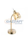 GLOBO 54358-1T MERO Asztali lámpa, 40W, E14, antik arany, sárgaráz, üveg kristály, borostyán