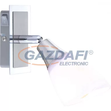 GLOBO 5450-1 FRANK Fali lámpa, 40W, E14, króm, nikkel matt, üveg