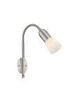 GLOBO 5453-1W CATHY Fali lámpa, 40W, E14, 230V, nikkel matt, üveg
