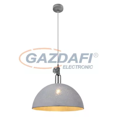 GLOBO 54653H FABIAN Függeszték , 60W , E27 , antik szürke , króm , textilkábel