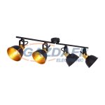   GLOBO 54655-4 FILLO Spot fém fekete-arany. LxH:720x190, exkl. 4xE14 40W 230V