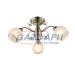   GLOBO 54713-3D COMODORO I Mennyezeti ,matt arany,üveg fehér, D:550, H:270, 3xE14 40W 230V