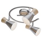   GLOBO 54807-3 AERON Mennyezeti lámpa, 25W, 3x E14, fairpari, nikkel matt, króm