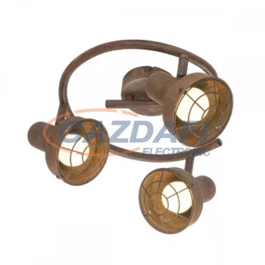 GLOBO 54810-3 TYCHO Mennyezeti lámpa, 15W, 3x E14, rozsda hatású