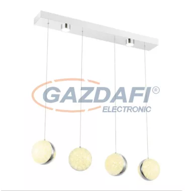 GLOBO 56007-4H Tobias Mennyezeti lámpa, 48W, 4000 K, 3320 Lm, króm/akrilkristályok/akril