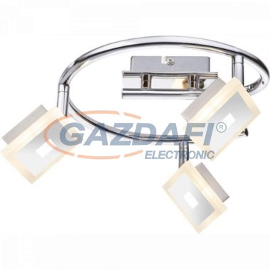 GLOBO 56111-3 GEROLF Mennyezeti lámpa, 3x LED 5W, 3000 K, 3x 210 Lm, króm, nikkel matt, akril