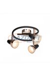 GLOBO 56117-3 Cappuccino Mennyezeti lámpa, 3x LED 4W, 3000 K, 3x 250 Lm, fém fekete, réz, műanyag