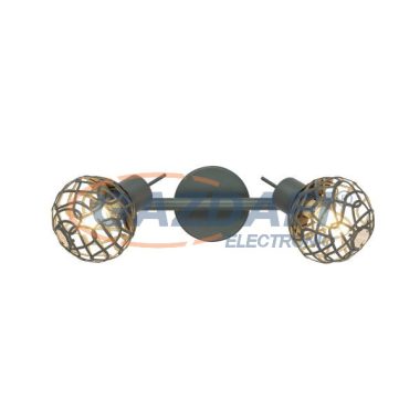 GLOBO 56628-2L Mosa Mennyezeti lámpa, LED 3W, 2x G9, 4000 K, 2x 185 Lm, szürke / akril kristályokkal
