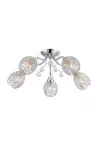 GLOBO 56689-5 KORDULA Mennyezeti lámpa, 40W, E14, króm, üveg kristály