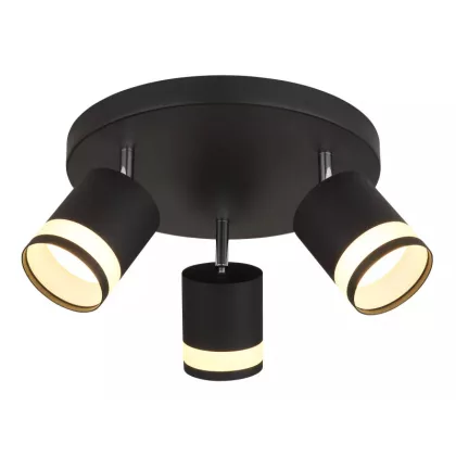   GLOBO 57852-3 LUCERO LED spotlámpa 7W 230V IP20 3xGX53 LED fekete d=300 mm 364lm 3000K