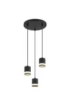 GLOBO 57852-3H LUCERO LED függeszték 7W 230V IP20 3xGX53 LED fekete d=300 mm 364lm 3000K