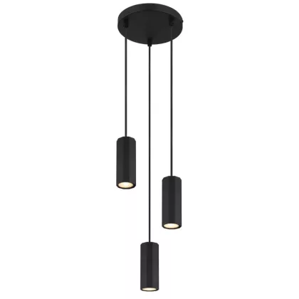   GLOBO 57918-3HB JAMES függeszték 25W 230V IP20 3xGU10 fekete d=210 mm