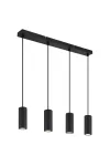 GLOBO 57918-4HB JAMES függeszték 25W 230V IP20 4xGU10 fekete HxSzxM=610x60x1200mm