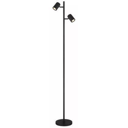   GLOBO 57918SB JAMES állólámpa 5W 230V IP20 2xGU10 LED fekete HxSzxM=270x220x1580mm