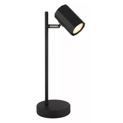   GLOBO 57918TB JAMES LED asztali lámpa 5W 230V IP20 1xGU10 LED fekete HxSzxM=165x120x350mm