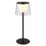   GLOBO 58462K MARIAM LED asztali lámpa 1,80 230V IP44 1xLED fekete d=130 mm 150lm 3000K