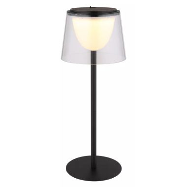 GLOBO 58462K MARIAM LED asztali lámpa 1,80 230V IP44 1xLED fekete d=130 mm 150lm 3000K