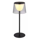   GLOBO 58462S MARIAM LED asztali lámpa 1,80 230V IP44 1xLED fekete d=130 mm 150lm 3000K