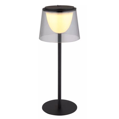   GLOBO 58462S MARIAM LED asztali lámpa 1,80 230V IP44 1xLED fekete d=130 mm 150lm 3000K