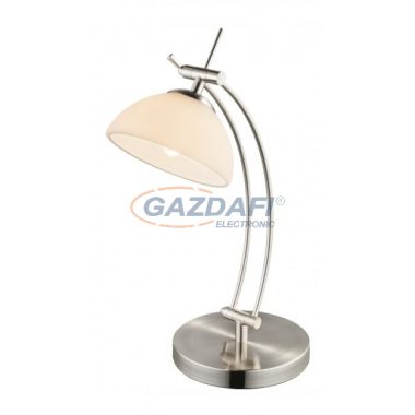 GLOBO 59041T HORSTI Asztali lámpa, LED 4W, G9, 3000 K, 280 Lm, nikkel matt/ üveg