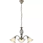   GLOBO 60208-3 ODIN Csillár , 60W , 3x E27 , antik réz , üveg