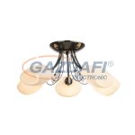   GLOBO 60217-5D TODRA Mennyezeti fényes fekete, fehér üveg, D:580, H:245, exkl. 5xE14 40W 230V