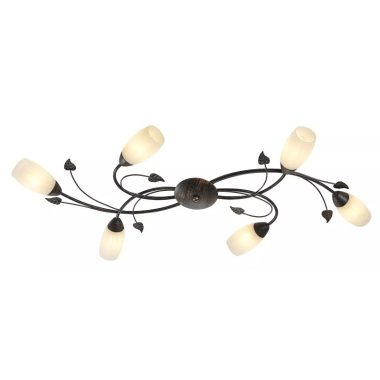 GLOBO 60800623X VENEZIA mennyezeti lámpa 40W 230V IP20 6xE14 rust colopiros HxSzxM=550x1060x220mm