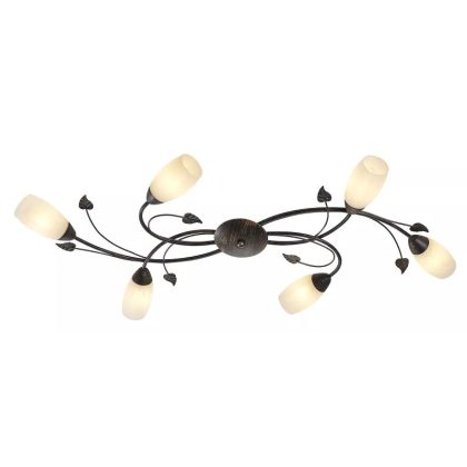   GLOBO 60800623X VENEZIA mennyezeti lámpa 40W 230V IP20 6xE14 rust colopiros HxSzxM=550x1060x220mm