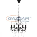   GLOBO 63127-5 PINJA Csillár , 40W , 5x E14 , fém fehér , akril kristályokkal