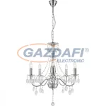   GLOBO 63129-5 WILLIAM Csillár , 40W , 5x E14 , króm , akrilkristályokkal