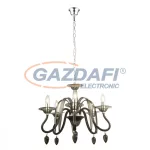 GLOBO 63148-5 SISSY Csillár , 40W , 5x E14 , króm/ akril