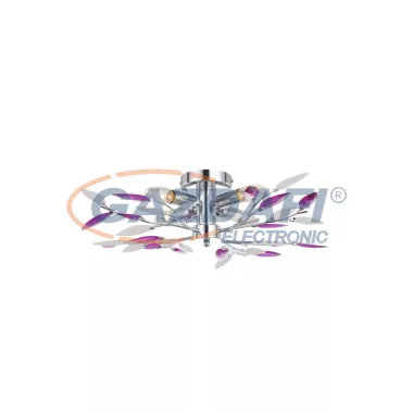 GLOBO 63167-4 GIULIETTA Mennyezeti króm,akril levelek D:620, H:150, exkl. 4xE14 40W 230V