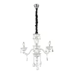   GLOBO 64118-3 TEEJAY Csillár fehér, üveg, K5 kristály, D:610, H:1500, exkl. 3xE14 40W 230V