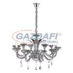   GLOBO 64129-10 Olenna Csillár , 40W , E14 , króm, üveg , K5 kristályok , textil