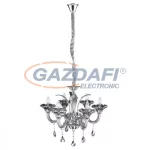   GLOBO 64129-6 Olenna Csillár , 40W , E14 , króm, üveg , K5 kristályok, textil