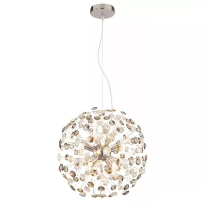   GLOBO 64135H1C KATRINA LED csillár 3,50 230V IP20 8xG9 LED króm d=400 mm 350lm 3000K