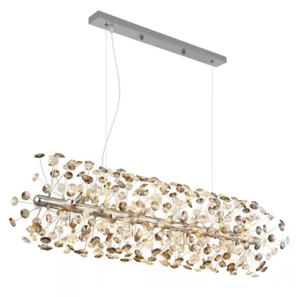   GLOBO 64135H4C KATRINA LED csillár 3,50 230V IP20 12xG9 LED króm HxSzxM=900x300x1500mm 350lm 3000K