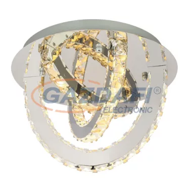 GLOBO 67038-18D Juna Mennyezeti lámpa, 18W, 3000 K, 200-900 Lm, K5 kristályok, króm