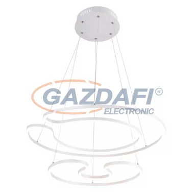 GLOBO 67097-60W WITTY Függeszték, fém fehér, akril borítással a fényforrás körül. Ø:670, H:1200, inkl. 1xLED 60W 230V, 3000lm, 3000K