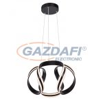   GLOBO 67119HS PRUNA Függeszték fém fekete, akril opál izzó takaró búrával. Távirányítóval fényerő-szabályozható, színhőmérséklet váltható. Éjfény funkció. Ø:500, H:1500, inkl. 1xLED 60W 230V, 250- 3200lm, CCT 3.000-6.000