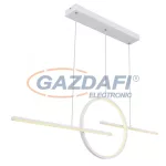   GLOBO 67121-50W BARRAL Függeszték fém fehér, akril opál izzófedő búrával. Távirányítóról választható színhőmérséklet és fényerő. HxSZxM:1200x60x1500, inkl. 1xLED 50W 230V,200-2300lm, CCT 3.000-4500-6.000